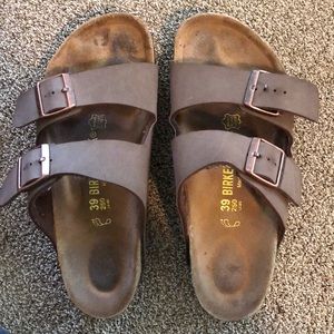 Birkenstock sandals tan/mocha — 39, 250 (size 9)